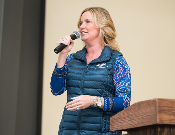 Woman speaking at the 2019 Employee Recognition Luncheon