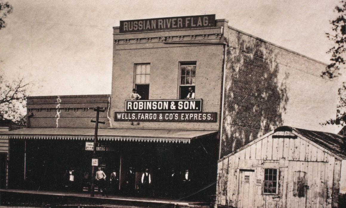 Historic photo of where the Alexander Valley and Russian River meet