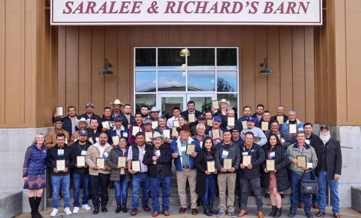 Group photo of honored vineyard employees