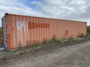Shipping container for sale - side view