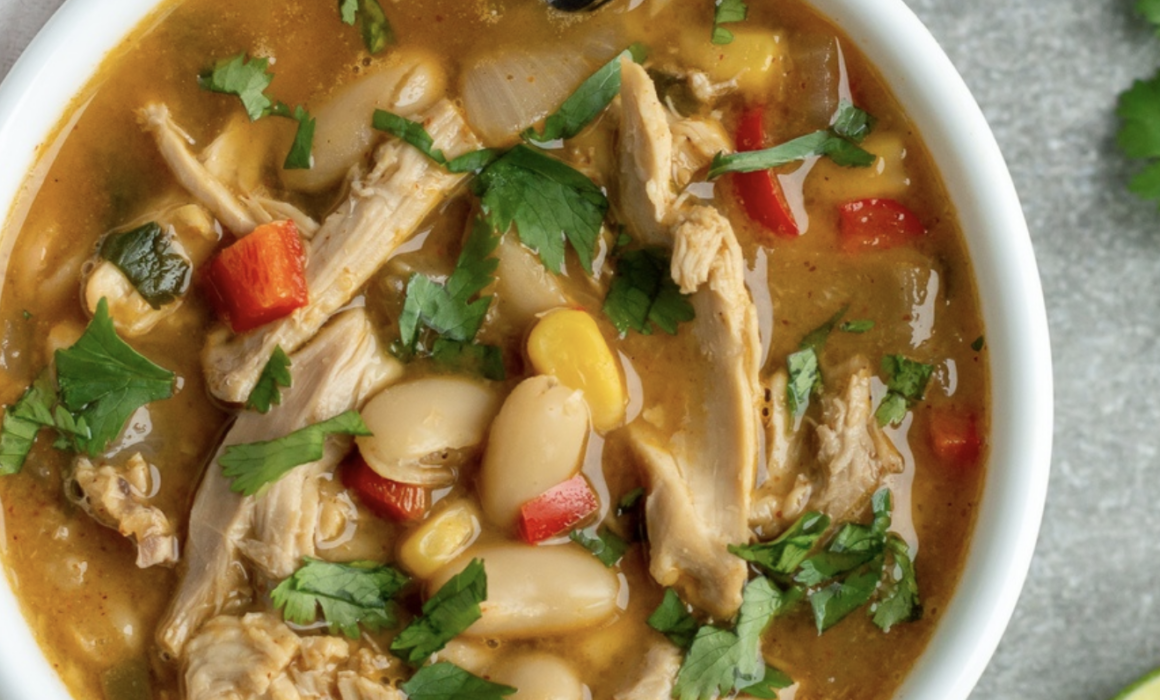 Bowl of White Bean Chicken Chili