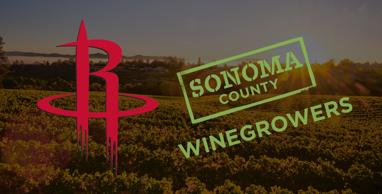 Sonoma County Winegrowers and Houston Rockets logos