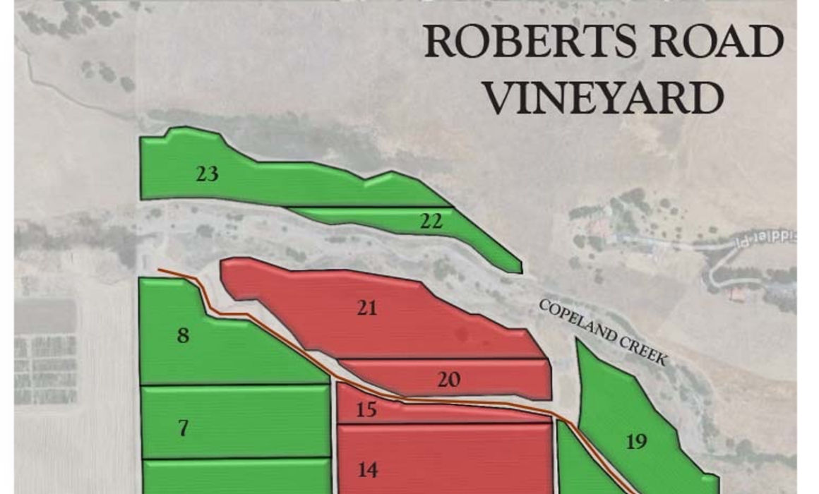 Roberts Road Vineyard map