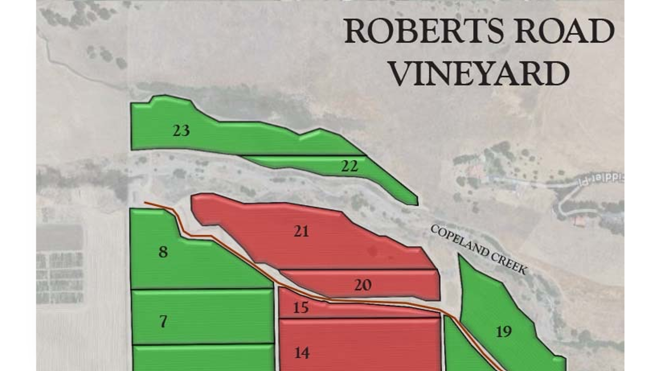 Roberts Road Vineyard map