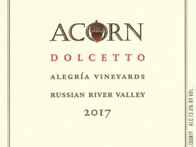 DOLCETTO, Alegria Vineyards, Russian River Valley